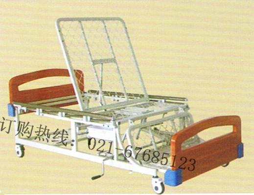 供应上海老人护理床A03多功能护理床,双摇带便器带护栏 家用护理床