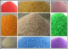 供应河北染色彩砂价格，天然彩砂，烧结彩砂，真石漆彩砂直销图片