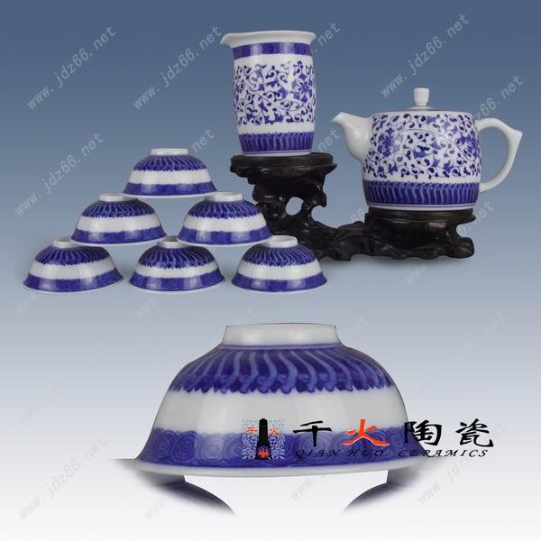 供应景德镇青花瓷功夫茶具高档陶瓷茶具手绘茶具骨瓷茶具粉彩瓷茶具图片
