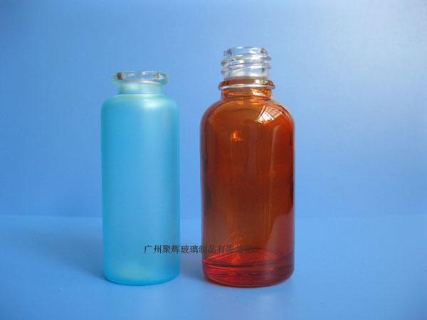 供应喷漆玻璃精油瓶 红色精油瓶 彩色精油瓶 管制精油瓶