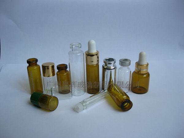 供应玻璃管制瓶拉管瓶  茶色透明管制精油瓶