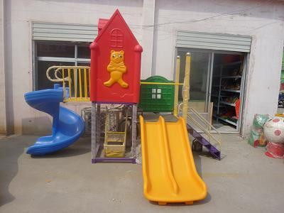 供应威海幼儿园儿童午睡床塑料桌椅蹦蹦床组合滑梯转椅等幼儿园用品。图片