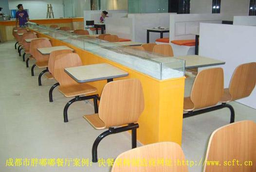 成都市上海连体快餐桌椅厂家