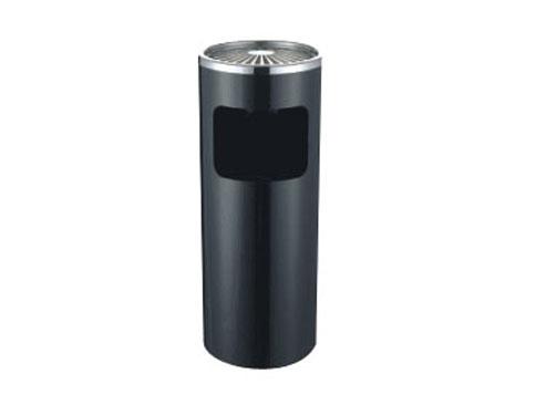 供应YLQP019黑钢菊形烟灰筒/不锈钢垃圾桶自带烟灰筒