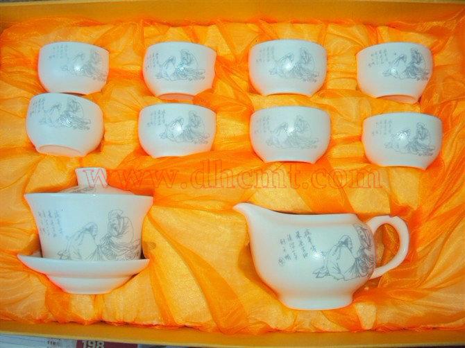 供应德化陶瓷亚光茶具，德化陶瓷亚光茶具厂图片