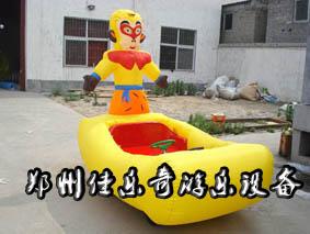 供应喜羊冲气四轮外罩小鸭子钓鱼机大型充气玩具厂家气模广告滚筒价格图片