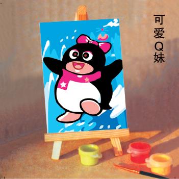 供应贵州蒙娜丽莎数字油画迷你系列【可爱小熊】【可爱Q妹】