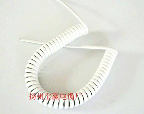 扬州市电动窗帘用白色螺旋电缆厂家