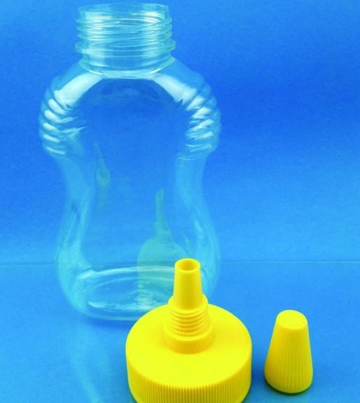 1斤尖嘴蜂蜜瓶透明塑料糖果罐批发