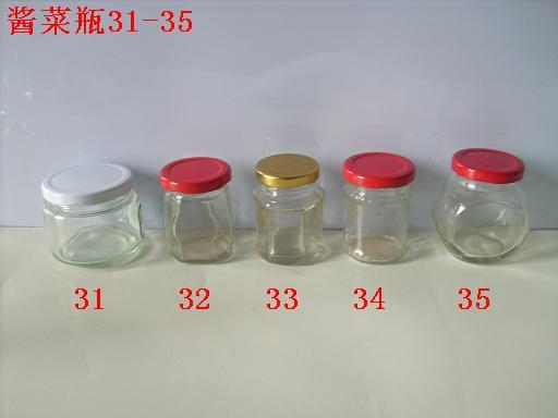 供应优质高白料85-500ml酱菜瓶玻璃瓶