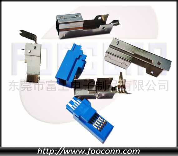 供应USB焊线公头/USB 3.0 B公 焊线三件式/USB连接器