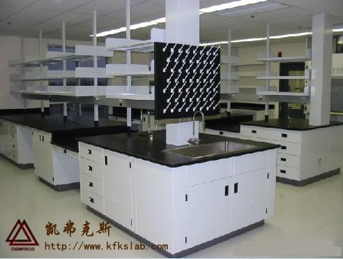 供应实验室家具/钢木中央台 耐酸碱 实验室专用钢木实心理化板 图片
