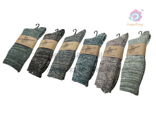 花纱羊毛袜供应广东羊毛袜工厂保暖冬季花纱羊毛袜