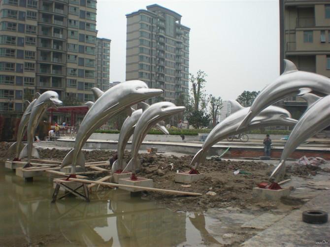 供应玻璃钢动物海豚雕塑