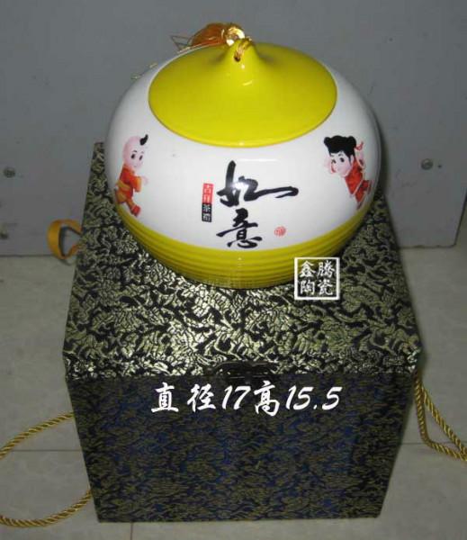 供应精品陶瓷茶叶罐 高温烤花陶瓷密封图片