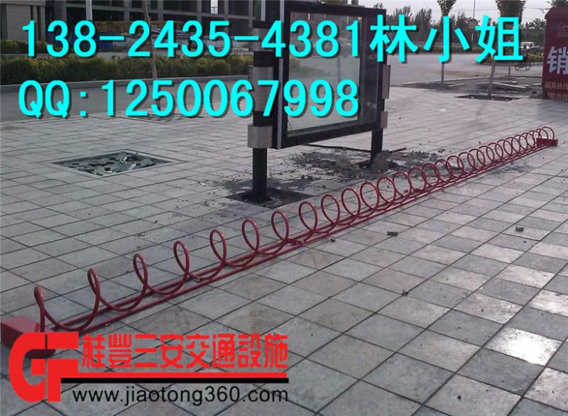 浙江温州街道螺旋式自行车停车架单车锁车架