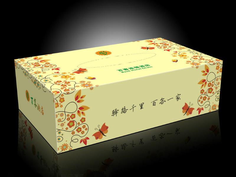 供应郑州市广告纸巾盒定制，铜版纸抽纸加工定做，80抽纸巾盒定制