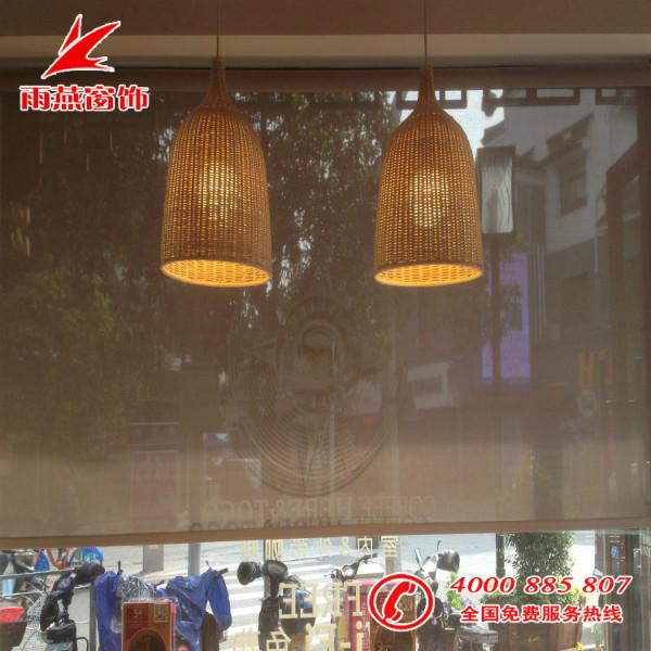 供应宁波咖啡厅窗帘透景阳光面料