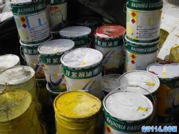 供应长期回收环氧地坪漆色浆，广州回收船舶涂料，回收船舶油漆