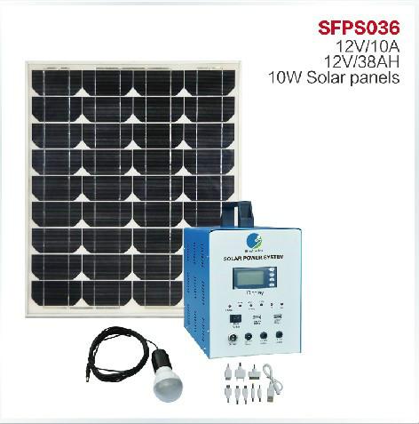 70W手提式多功能太阳能发电系统批发