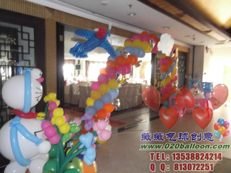 供应广州气球布置彩虹主题气球设计布置