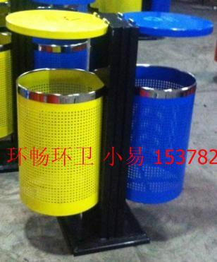 供应hc2210彩色钢板垃圾桶户外分类垃圾桶桶