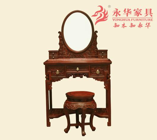 广式红木家具清式洋花梳妆台化妆台名贵材质做工精致图片