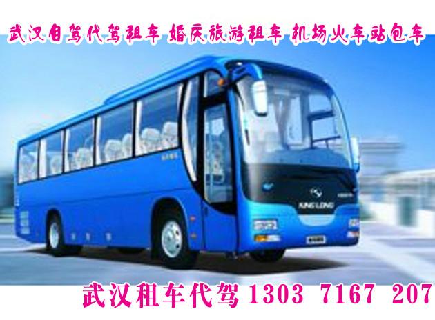 供应武汉中巴大巴车租赁公司，员工通勤旅游包车图片