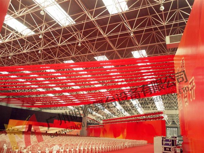 供应庆典五彩特效飞布广州明狮庆典飞布100米大型飞布