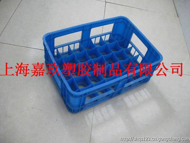 塑料牛奶筐蓝色上海塑料周转箱批发