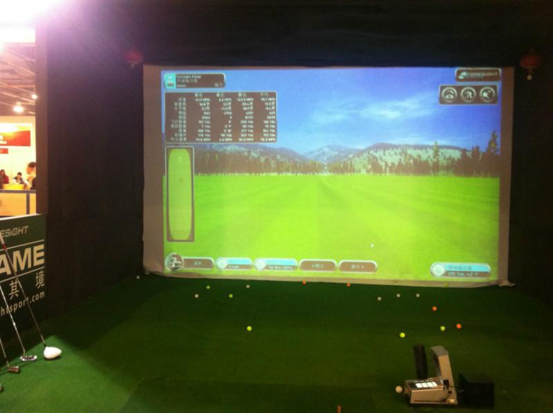 供应青岛GC2美国进口室内模拟高尔夫宽屏三屏环屏,彰显贵族气息