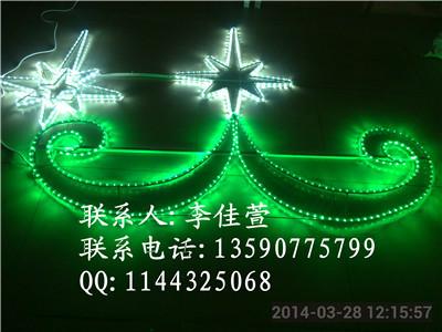 供应LED绿叶造型灯灯杆亮化 县城灯杆造型灯美化 LED马造型灯