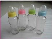 供应280毫升育婴弧身玻璃奶瓶、200毫升奶瓶低价格批发厂家
