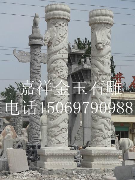 供应石雕龙柱厂家哪里有 石雕龙柱价格是多少 哪里出售龙柱石雕图片
