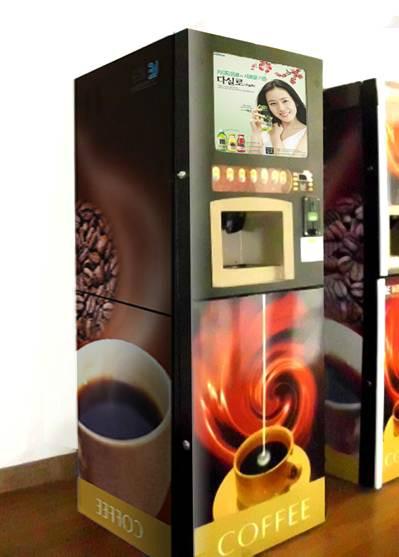 咖啡机投币广告屏播放自动叫卖四冷四热F306D-17G图片