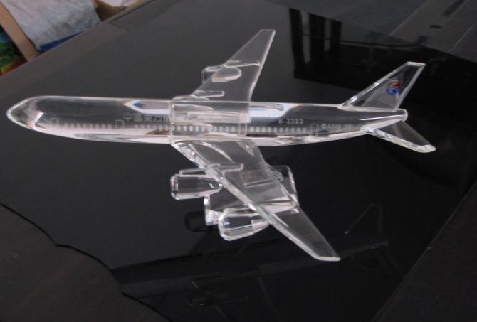 供应西安飞机模型定制  西安航空水晶飞机模型批发