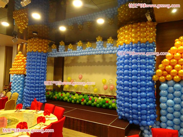 供应广州钻王气球公司装饰生日宝宝宴图片