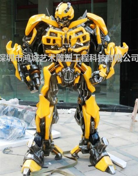 供应全新大黄蜂变形金刚雕塑/电影汽车人雕塑/大型机器人定做图片