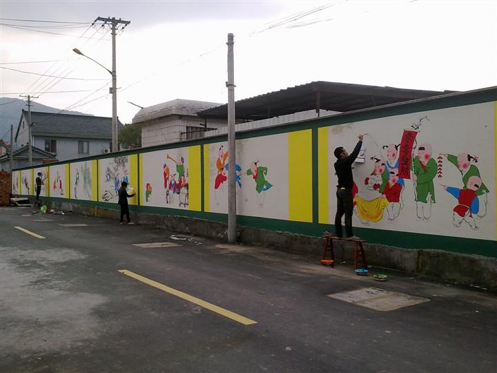 供应新农村文化墙墙绘壁画图片