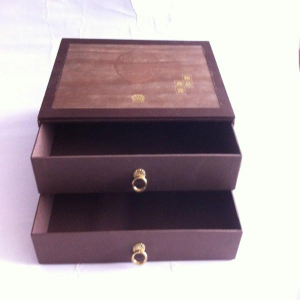 双层抽屉式木盒木质工艺品批发