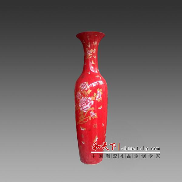 供应景德镇中国红大花瓶