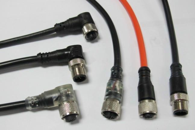 供应M12成型连接器防水接插件传感器连接器航空插头接近开关5芯
