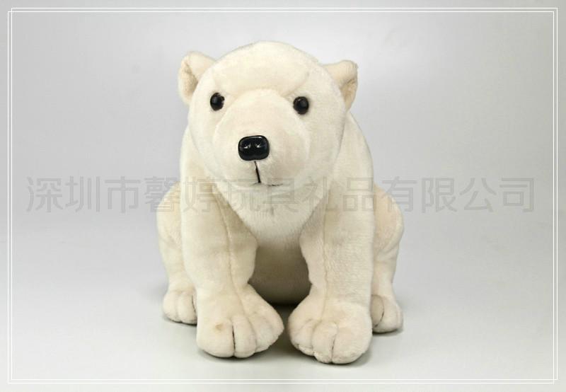 供应深圳毛绒玩具厂生产毛绒玩具北极熊图片