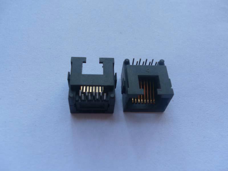 供应沉板插件RJ45网线接口8P8C 90度侧插全塑RJ45网口图片