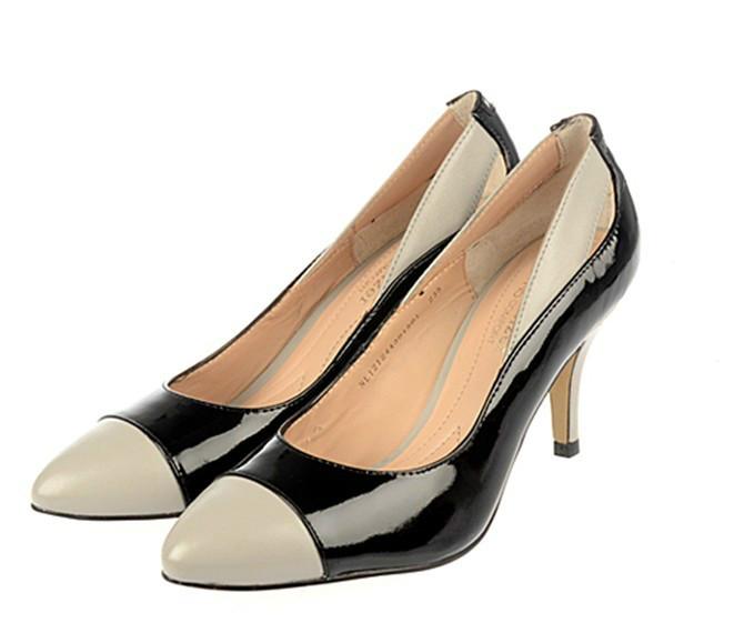 供应广州女鞋工厂批发订做欧美时尚高档女士真皮时装高跟鞋015图片