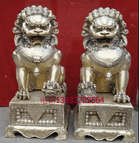 铜雕门狮/故宫狮子/铜狮子价格/铜狮子生产厂家/铜狮子意义图片