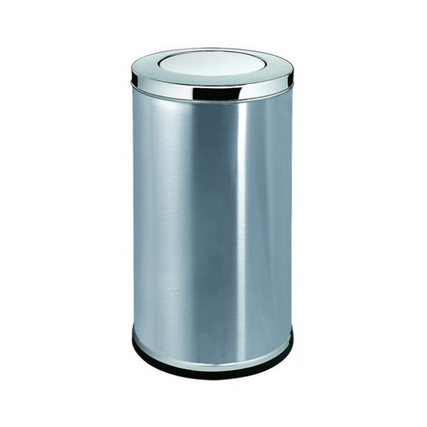 供应P-E102港式大号垃圾桶 不锈钢圆形垃圾桶 加厚型不锈钢桶