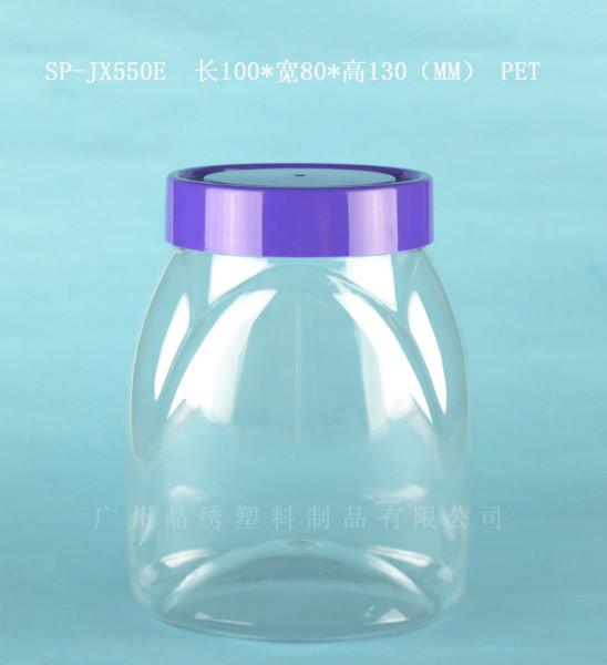 供应杂粮粉瓶 500g包装透明瓶 椭圆型pet塑料瓶 规格100*80*130MM 生产厂家图片