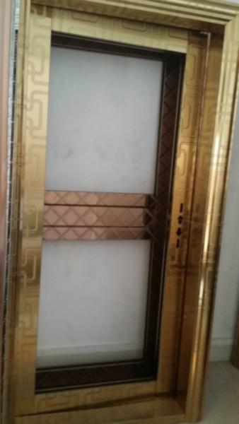 供应广东酒店会所彩色不锈钢大门制作，可来图来样定做加工
