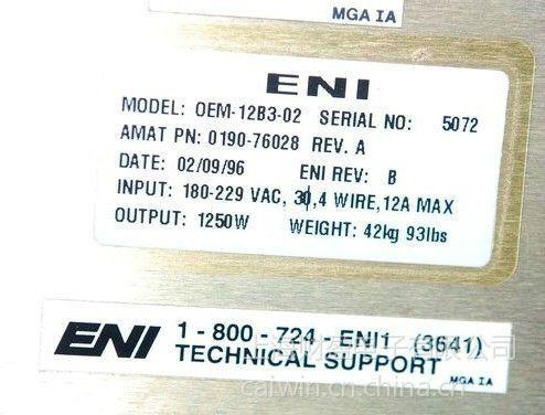 供应ENI射频电源OEM-12B3-02 RF Generator